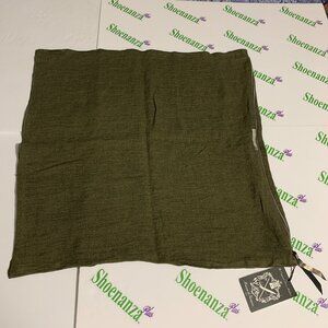 Maison de Vacances Pillow Case Kaki Green Washed Linen COVER ONLY 25.5"x 25.5"